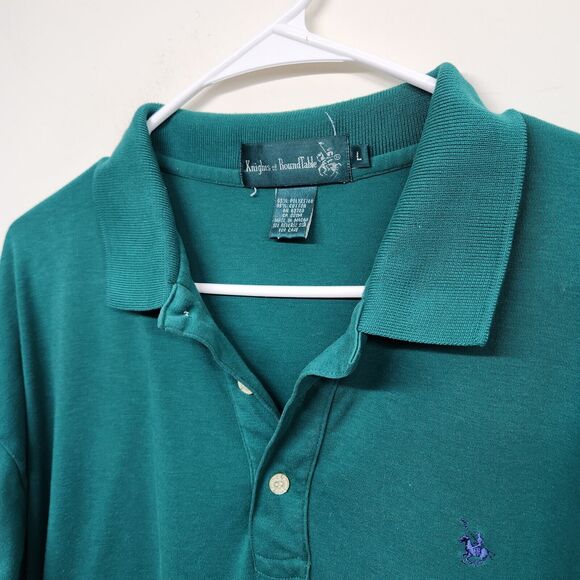 Vintage Knights Of The Round Table Polo Shirt Men's Large Green 1375 - Picture 6 of 9